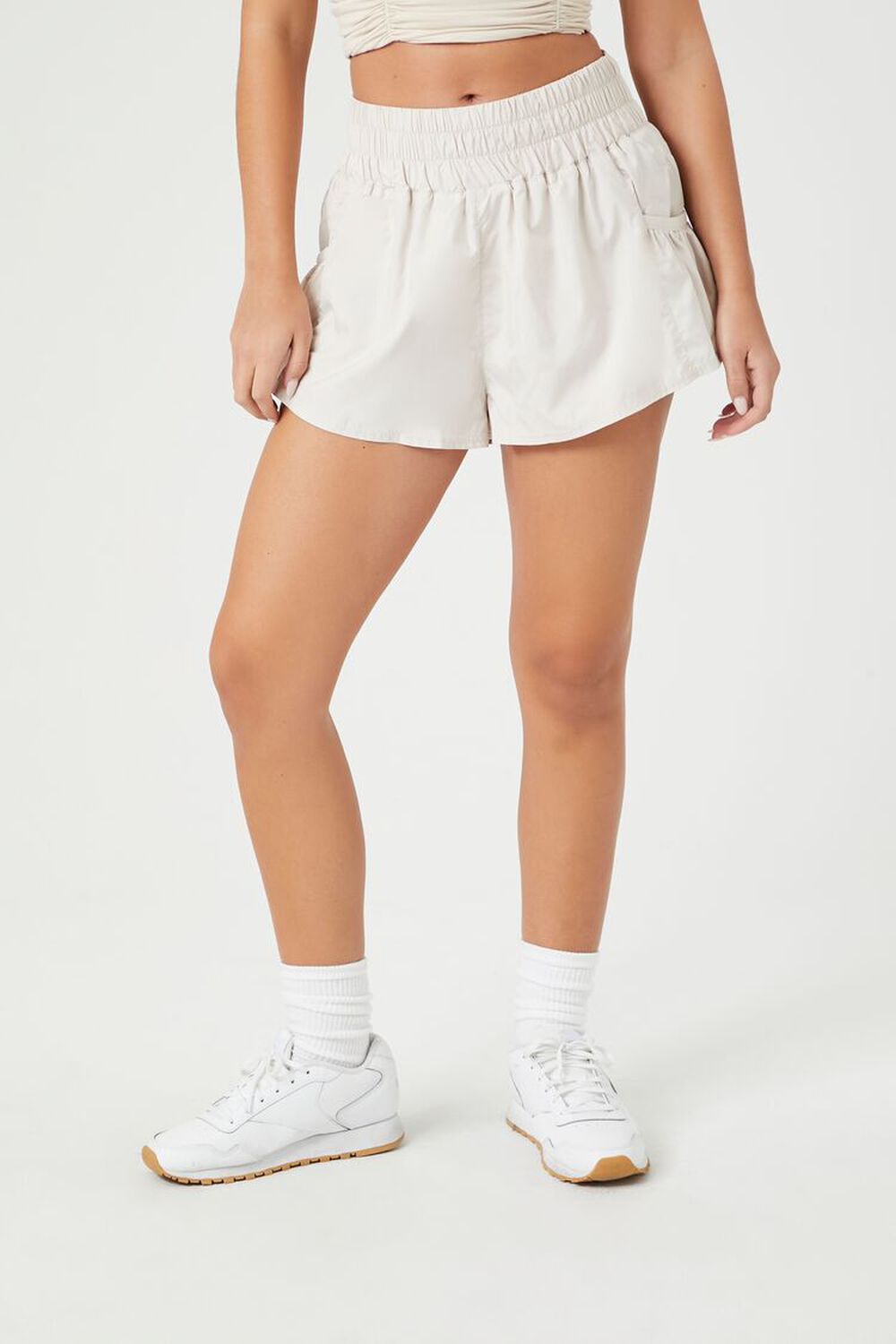 Active Smocked Flare Shorts